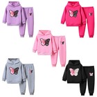 Girls Tracksuit Running Outfits Casual Sets Athletic Sweatshirt Fleece-lined