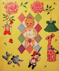 Vintage Uncut 1958 4 Baby Dolls Paper Dolls adorable Set  1 Top Reproduction