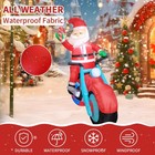 6ft Christmas Inflatable Santa Claus On Motorcycle  Blow Up Santa Motorcycle    