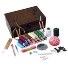 Sewing Kit  Wooden Sewing Kit Box For Adults  Wooden Sewing Basket With Acces   
