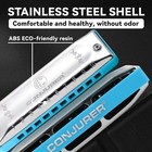 10 Hole Diatonic Harmonica For Beginners C Key Blues Harp Mouth Organ With Case