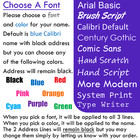 80 Plain Personalized Return Address Labels Custom Printed 1 2 X 1 3 4 Inch