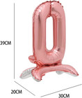 16  Inch Standing Single Rose Gold Alphabet Letter Number Balloons Aluminum Hang