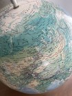 Vintage 12  Rand Mcnally World Portrait Globe Raised Topography Stand 