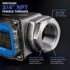 Walston 3 4 Inch Digital Turbine Water Fuel Flow Meter Female Npt 3-30 Gph New