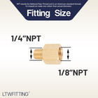 Brass Pipe 1 4  Female X 1 8  Male Npt Adapter Fuel Gas Air pack Of 5 