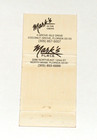 Vintage Mark s Las Olas Matchbook Cover Ft  Lauderdale Florida Fl Closed