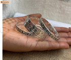 Sterling Silver Bangle Set  Western Indian Boho Stacking Handmade Bangles Si91