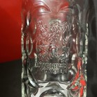 Embossed Lowenbrau Munchen 1 Liter Dimpled Clear Glass Beer Stein Mug