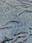 Blue Iridescent Sequin Stretch Velvet Fabric Sparkly Spandex Costumes Dancewear