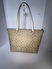 Coach Gallery Tote  Style C2291-f79609 Tan Signature Coated Canvas   Leather Coa