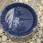 Royal Copenhagen Blue Porcelain Collector Plate  Round  1917 Architecture