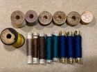 15 Vintage Wooden Spools Silk Thread Belding Corticelli  G  terman Flora