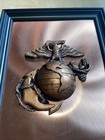Us Marine Corps Framed 3d Eagle Globe Anchor Copper Wall Plaque 16   x13    Cool Pc