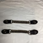 Harley Davidson Vest Extenders Leather Chain Bar   Shield Logo Snap Set Of 2