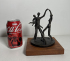 Vintage Original Solid Bronze Art Sculpture Nude Women Figures Dancers Signed