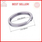 Kingforest 100pcs Flat Key Rings 1 Inch  Metal Keychain Rings Split Keyrings
