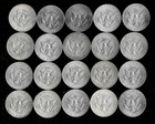 1964 Kennedy Half Dollar Roll 90  Silver  20 Coins   Lot C07
