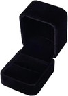 Black Velvet Ring Box     Luxury Soft Velvet Jewelry Gift Box For Engagement  Wedd