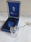 Waterford Crystal Heart Necklace  24  Sterling Silver Chain