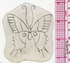 Original Antique Tattoo Flash Butterfly Stencil Acetate Breezy Rantoul Il  3x3