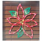 Christmas Poinsettia Lighted Instant D  cor Window Decoration     1 Piece