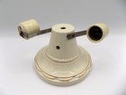 Vintage 1930   s Porcelier Porcelain Gold Trim Ceiling 2 Light Fixture Art Deco