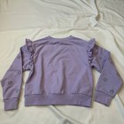 Old Navy Girls Lavender Purple Floral Sleeve Sweatshirt Size 8 Pullover Top