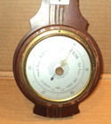 Barometer Swift   Anderson Mahogany Wood   Brass Vintage Weather Station Banjo