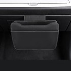 Car Leather Trash Can For Glove Box  Hanging Garbage Black Glove Box