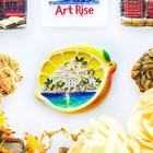 Amalfi Coast Lemon Slice Resin Fridge Magnet Refrigerator Craft Tourist Souvenir