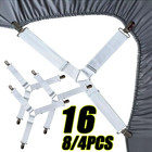 Adjustable Bed Sheet Grippers 16 4pcs set Belt Fastener Bed Sheet Clips Mattress