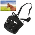Black Horse Grazing Muzzle Easy Breathe Horse Mouth Cover