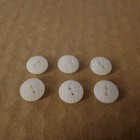  6  Antique White Glass Buttons Same Design Victorian   Old Vintage Ceramic 54