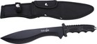 Survivor Fixed Blade Bolo Knife Black Small Machete 16  Glass Breaker Sheath