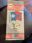 Vintage State Of Georgia Foldout Road Map Official Highway Georgia Brochure