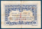 French Indo-china  1919  10 Cents Banknote - Red Serial Number