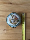 Vtg Porcelain Limoges Trinket Vanity Box French Courting Scene French Pastoral