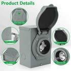 50 Amp Power Inlet Box Outdoor Weatherproof 125 250v 12500w Generator Use