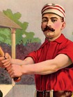 1895 Baseball Art Print - Vintage Style Baseball Sports Poster - 16x20