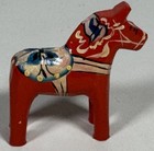 Vintage White Swedish Dala Horse Nils Olsson 2 Inch