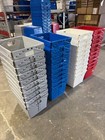 Lot Of 10 Corrugated Plastic Postal Mail Type Totes Bin 18 5 l X 13 5 w X 11 5 h
