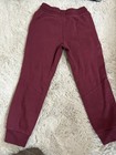 Athletic Works Boys Burgundy Jogger Pants M  8  Drawstring