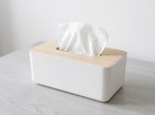 Tissue Box Holder Wooden Cover Paper Napkin Storage Organizer