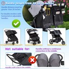 Double Stroller Organizer Compatible Bob Duallie Baby Jogger City Mini Gt2 Black