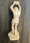 Marx Cave Men Vintage 1950s-1960s Dinosaur Set Caveman W Rock Overhead Cream Toy