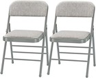 Metal Folding Chairs With Cushion For Party  Wedding  Events  Dinner  pack Of 2 
