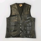 Harley Davidson Leather Vest Men s S Black Vintage Eagle Usa Embroidered 