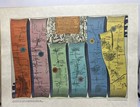 Set 4 Illustrated Map Prints Vtg John Smiths Virginia 1627 London Rand Mcnally