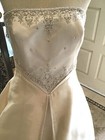 Ginza New Wedding Dress  Bridal Gown Ivory champagne Embroidery Organza 12 Us 